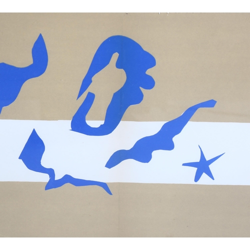 650 - Henri Matisse, cut-out lithograph, La Piscine, as issued 4-page fold-out from Verve circa 1950s, she... 