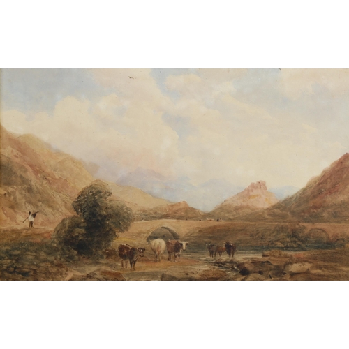 663 - Peter De Wint (1784 - 1849), watercolour, Grange Borrowdale, 30cm x 45cm, framed