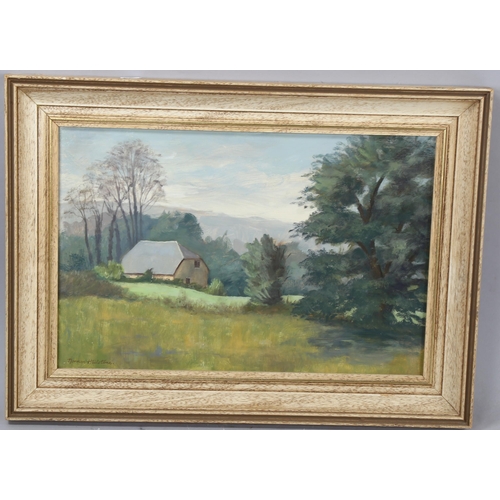 667 - Norman Hailstone, watercolour, rural landscape, 30cm x 45cm, framed