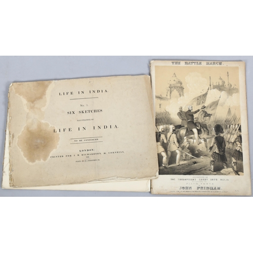 685 - Life In India, rare book of prints depicting everyday life 1826, with another publication