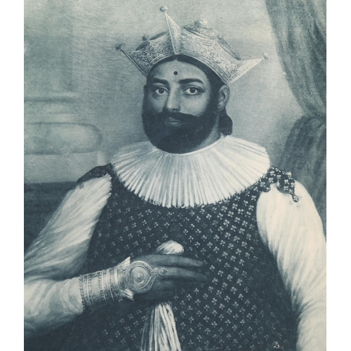 690 - Portrait of Sri Wickrama Raja Sinha, the last King of Kandy, lithograph published by the Ceylon Comm... 