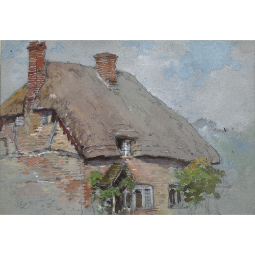 702 - Thomas E Francis (1897 - 1937), watercolour, cottage at Princes Risbore, inscribed and dated 1927, 1... 