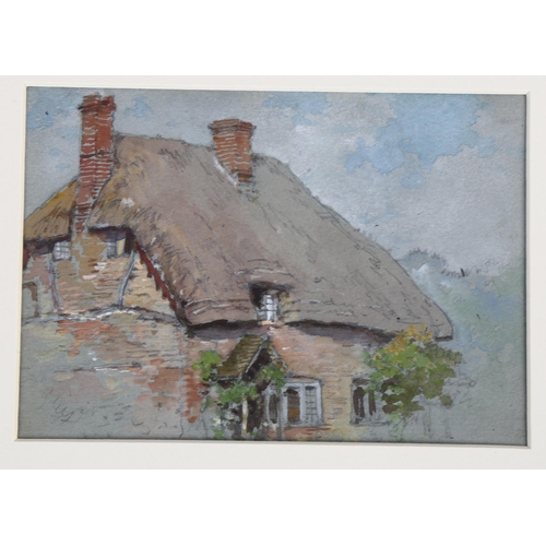 702 - Thomas E Francis (1897 - 1937), watercolour, cottage at Princes Risbore, inscribed and dated 1927, 1... 