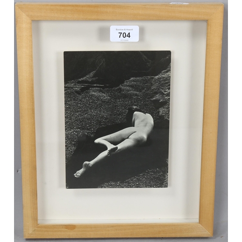 704 - Ernst Haas (1921 - 1986), photographic print circa 1950, nude study, 19.5cm x 14.5cm, framed