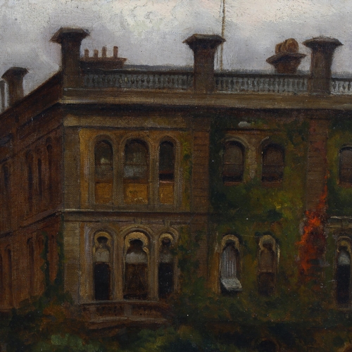 710 - Bernard Sickert (1863 - 1932), oil on canvas, circa 1900, study of a grand house in London, thought ... 