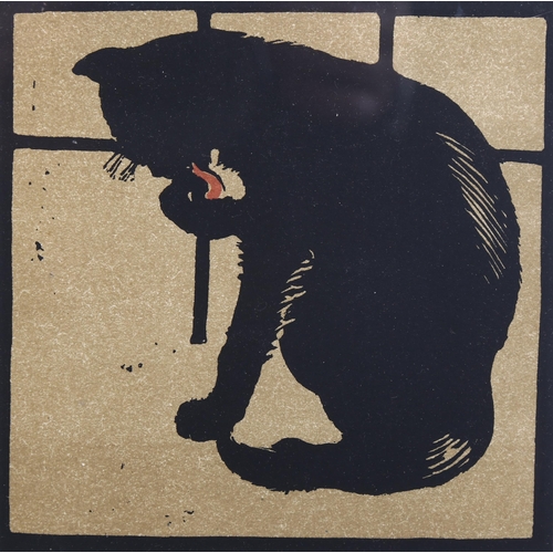 753 - William Nicholson (1872-1949), lithograph in colours on paper, The Uncommon Cat, from The Square Boo... 