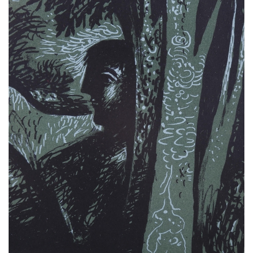 756 - John Craxton (1922-2009), original lithograph on paper, The Poet, from The Poet’s Eye, 20cm x 13cm.,... 