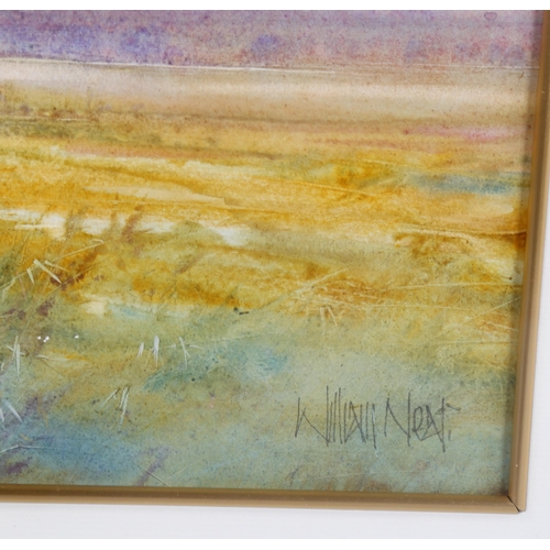 762 - William Neal (b. 1947), watercolour on paper, Sunset, signed, 36cm x 40.5cm, mounted, framed and gla... 