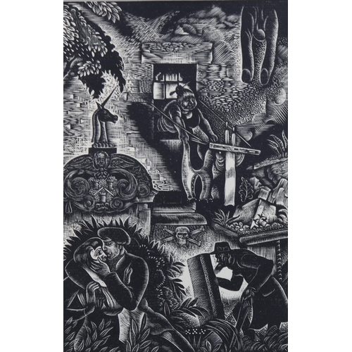 767 - Douglas Percy Bliss (1900-1984) wood engraving on paper, Sunt Lachrimae Rerum (1927), 15.7cm x 11.2c... 