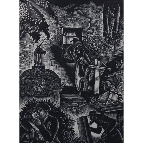 767 - Douglas Percy Bliss (1900-1984) wood engraving on paper, Sunt Lachrimae Rerum (1927), 15.7cm x 11.2c... 