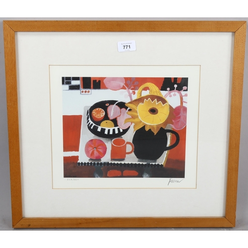 771 - Mary Fedden (1915 - 2012), colour print, the orange mug, 1996, signed in pencil, no. 228/550, image ... 