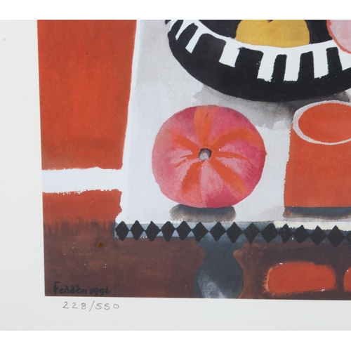 771 - Mary Fedden (1915 - 2012), colour print, the orange mug, 1996, signed in pencil, no. 228/550, image ... 