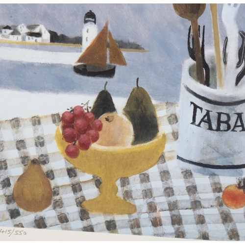 772 - Mary Fedden (1915 - 2012), colour print, the tabac jar, 1996, signed in pencil, no. 415/550, image 2... 