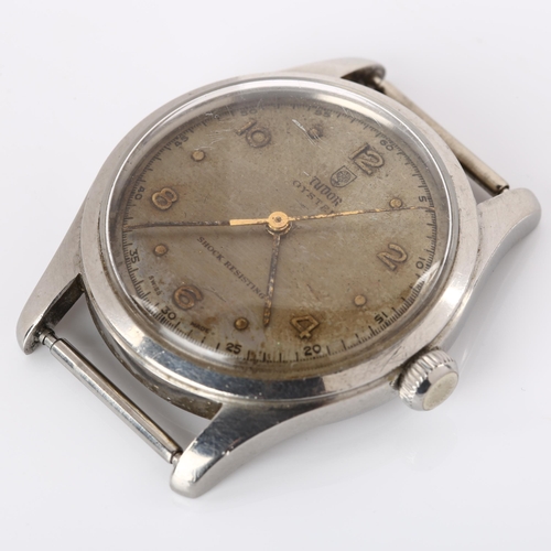 1009 - TUDOR - a Vintage stainless steel Oyster mechanical wristwatch head, ref. 4463, circa 1962, silver d... 