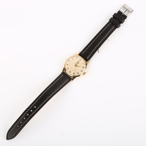 1010 - TUDOR - a Vintage 9ct gold Royal mechanical wristwatch, ref. 12856, circa 1964, silvered dial with g... 