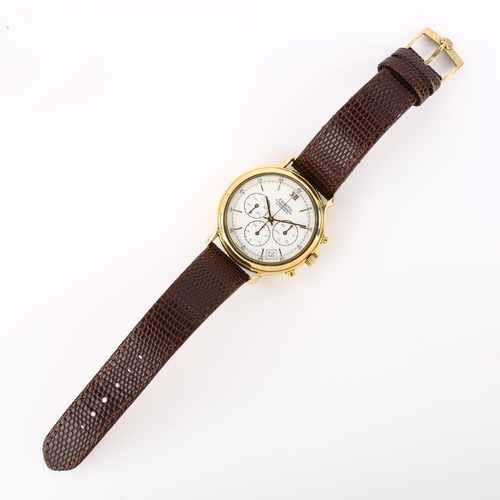 1014 - ZENITH - a gold plated El Primero automatic chronograph wristwatch, ref. 20.0020.435, white dial wit... 