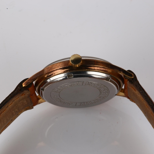 1031 - RAMONA - a Vintage rose gold plated stainless steel Incabloc automatic wristwatch, silvered dial wit... 