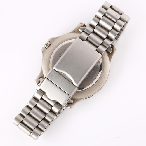 1037 - SEKONDA - a mid-size stainless steel quartz bracelet watch, black dial with Arabic numerals, sweep c... 