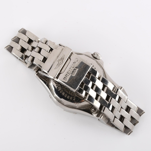 1052 - BREITLING - a lady's stainless steel and diamond Starliner quartz bracelet watch, ref. A71340, pink ... 