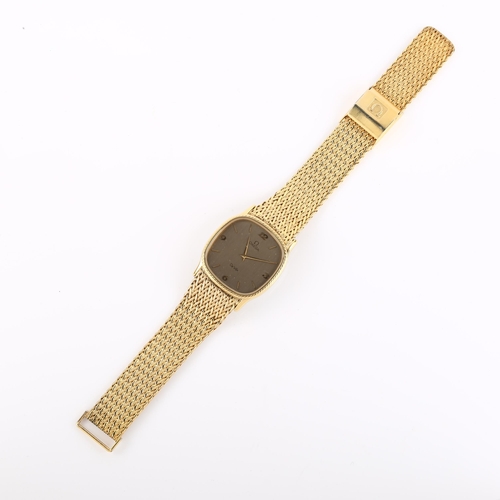 1060 - OMEGA - a Vintage gold plated stainless steel Deville quartz bracelet watch, ref. 1365, circa 1980s,... 