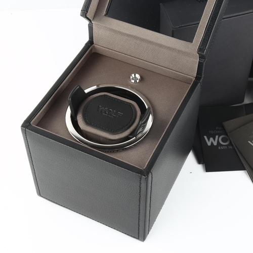 1072 - WOLF - a brand new Cub module 1.8 single watch winder, with all accessories, boxed (RRP £270)