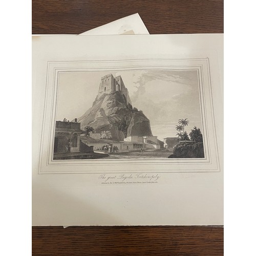 694 - Thomas and William Daniell, 4 x 19th century aquatints of Indian subjects, including the elephant's ... 