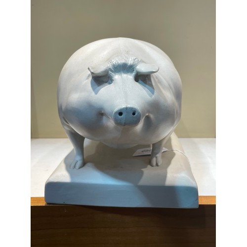 200 - Lockett & Hulme Parian porcelain pig, probably early to mid-20th century, standing on integral platf... 