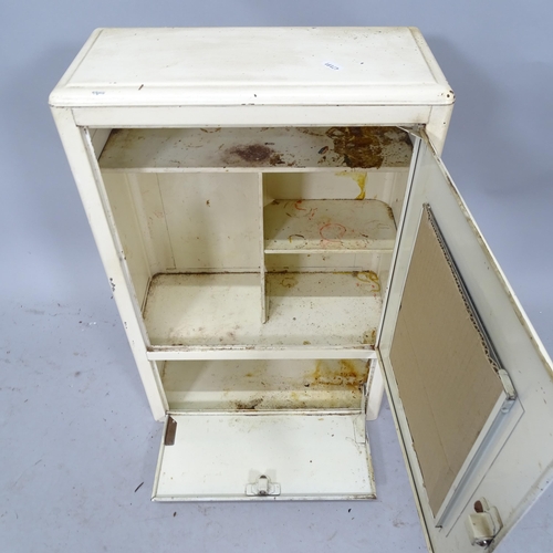 2232 - A mid century metal bathroom cabinet. 39cm x 58cm x 20cm