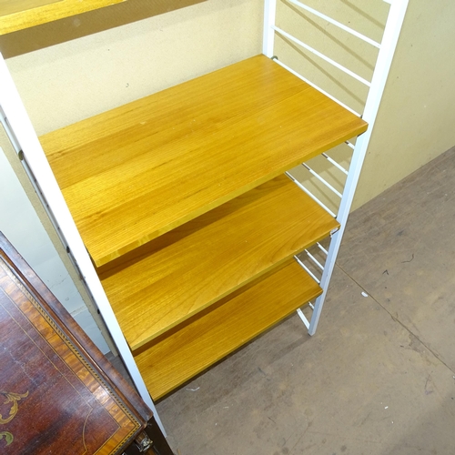 2255 - A mid-century single Ladderax section with six shelves. 63cm x 200cm x 36cm