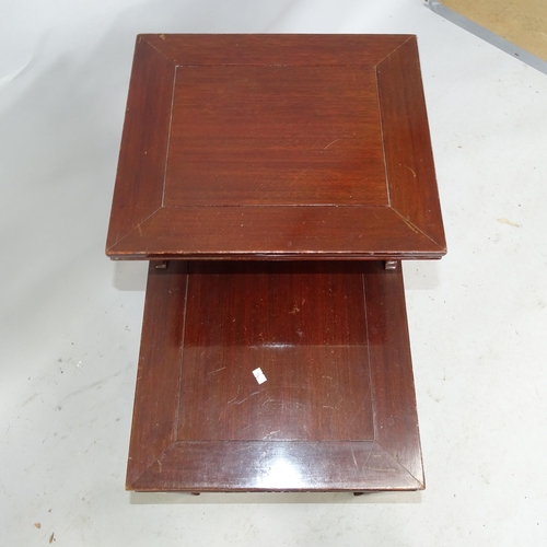 2263 - A modern Chinese style 2 tier side table / pot stand. 62 x 63 x 41cm.