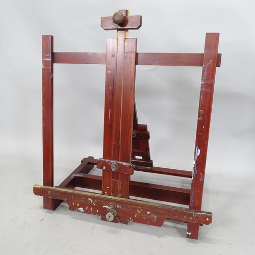 2274 - A mahogany adjustable table-top artists easel. 75cm x 90cm (extending to 122cm)