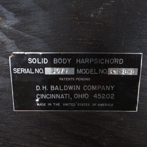 2291 - A Baldwin electric combo harpsichord, model number CW-8-S. serial number 3670, with pedals. Overall ... 