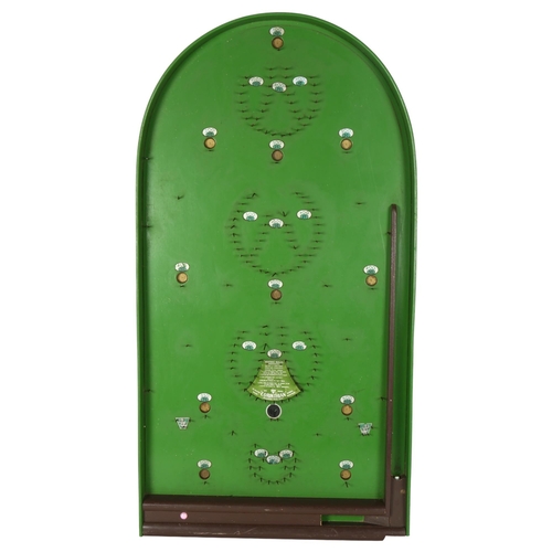 105 - An early 20th century Corinthian bagatelle board, height 74cm