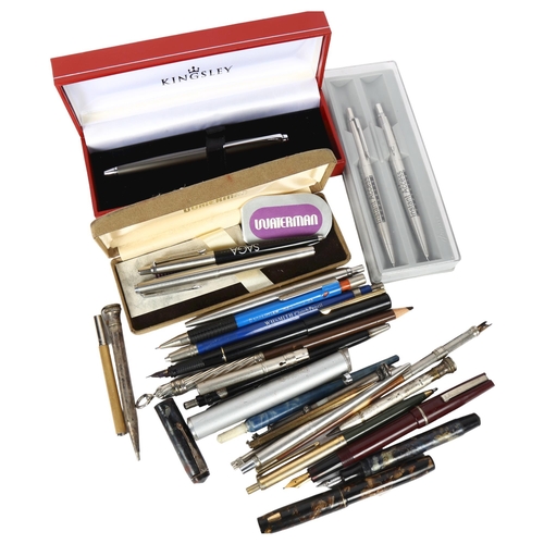 149 - A group of various fountain and other pens, to include Watermans etc