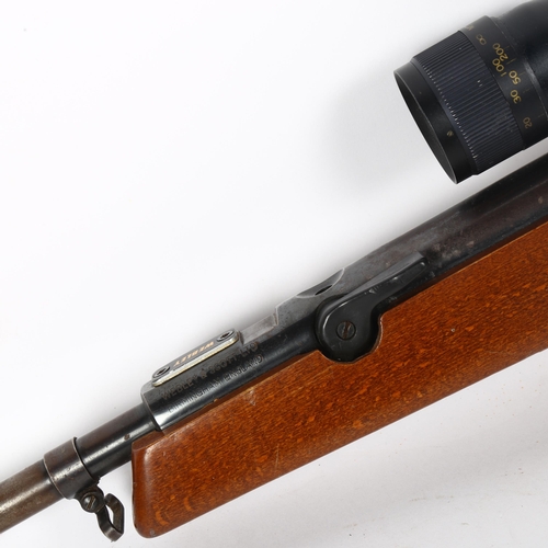 23 - A Webley Tracker 22 air rifle by Webley & Scott Ltd, serial no. 16839, with a 4x32 magnification sco... 