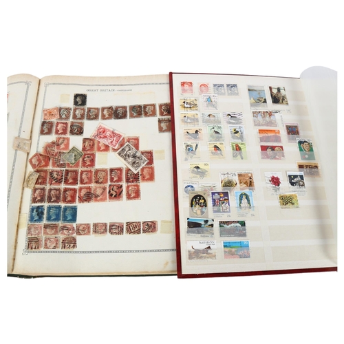 76 - THE IDEAL POSTAGE STAMP ALBUM - containing a Victorian Penny Black, lettered IL, some margins, vario... 