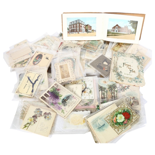 95 - A collection of Victorian greetings cards