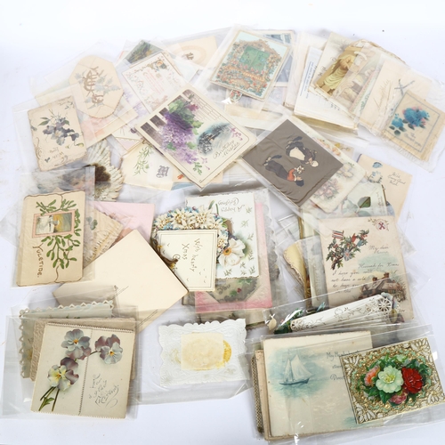 95 - A collection of Victorian greetings cards