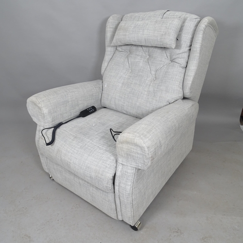 2535 - A modern reclining armchair with label for The Recliner Factory. GWO