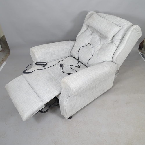 2535 - A modern reclining armchair with label for The Recliner Factory. GWO