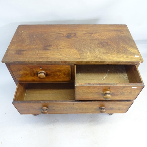 2581 - A Victorian mahogany chest of two short and two long drawers. 92cm x 84cm x 48cm