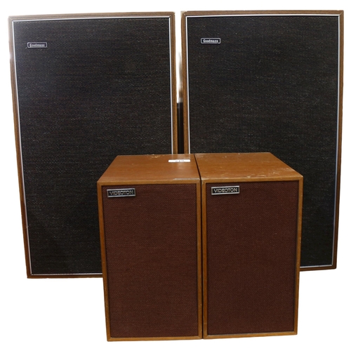 219 - A pair of Goodmans Loud Speakers Ltd, Mezzo SL speakers, a pair of Vidoton Hi-Fi Box Minimax 2 speak... 