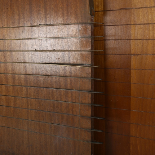 244 - A pair of Vintage shove ha'penny boards, 1 with rising metal dividers, height 60cm, width 40cm