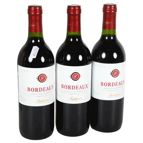 284 - 3 bottles of French red wine, 2018 Bordeaux Fontagnac