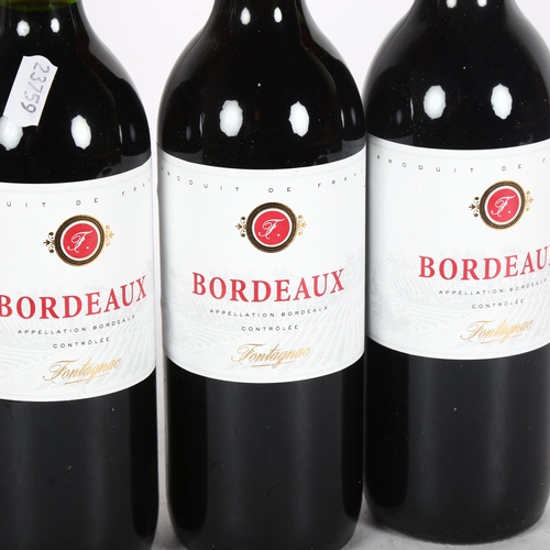 284 - 3 bottles of French red wine, 2018 Bordeaux Fontagnac