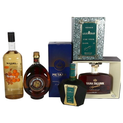 287 - A quantity of Brandy and various other spirits European in origin, all unopened and in presentation ... 