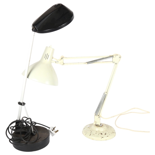 338 - A Vintage anglepoise desk lamp, and a modern chrome anglepoise desk lamp