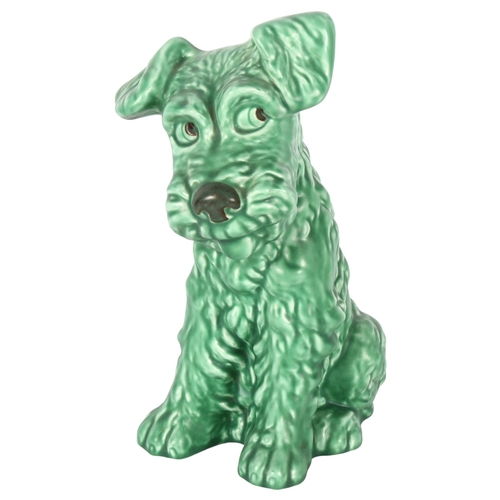 435 - A green Sylvac Terrier, 1580, 28.5cm