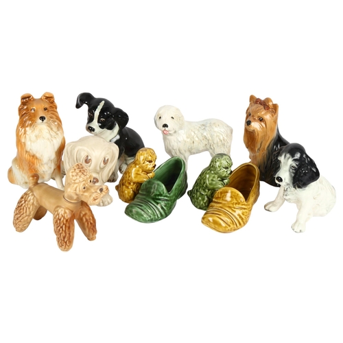 441 - A group of Sylvac dogs, including a Collie, 16cm, and 1 other dog