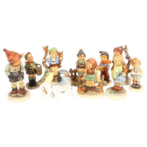 460 - A boxed Hummel doll, and 11 small Hummel and Goebels figures, 4 boxed